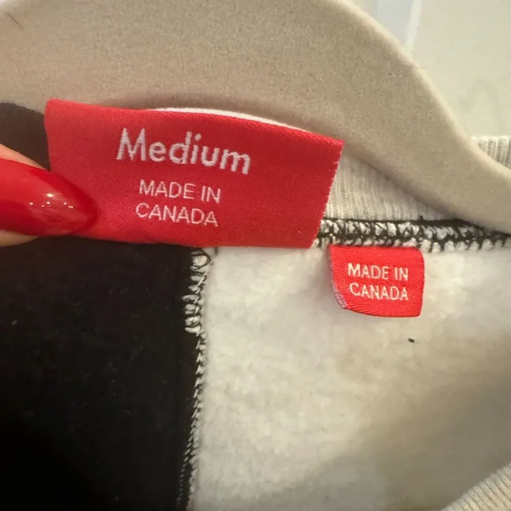 Supreme Split Crewneck Sweatshirt Black / Grey, medium - Picture 6 of 8